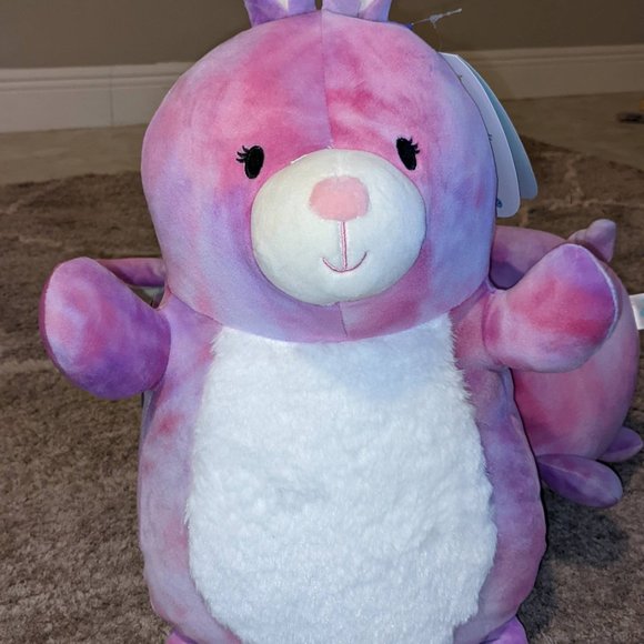Hug Mees Squishmallow 20 Inch Alejandra Purple/Pink Tie Dye Bunny by KellyToy - Picture 2 of 8